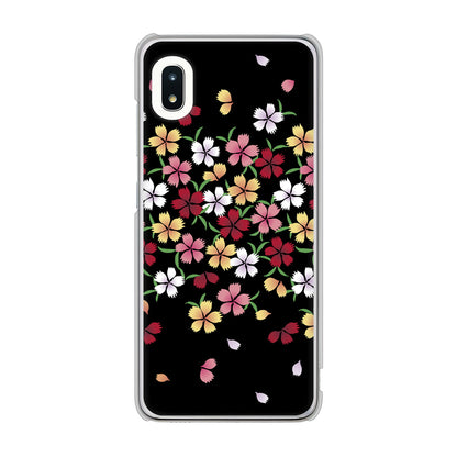 Galaxy A21 SC-42A docomo 高画質仕上げ 背面印刷 ハードケース 和花柄