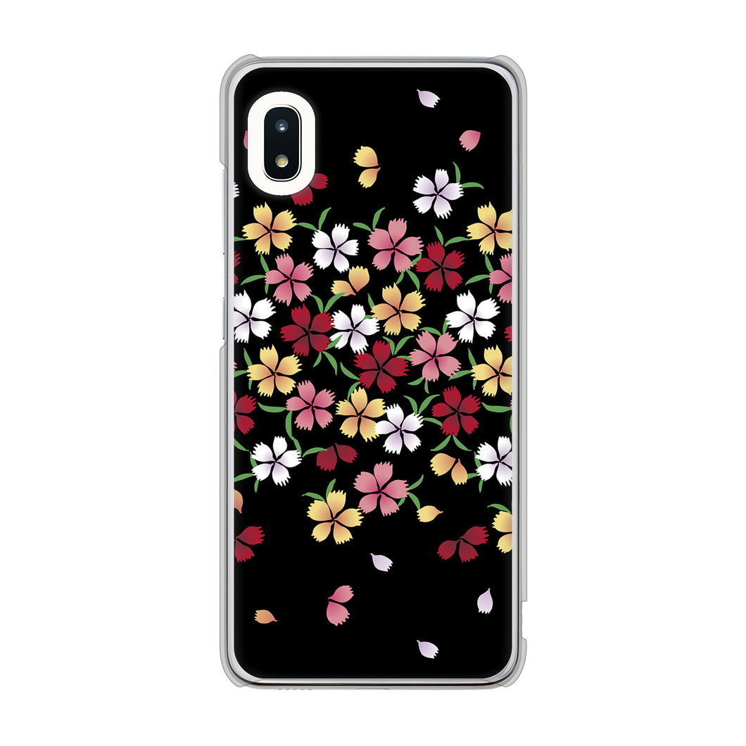 Galaxy A21 SC-42A docomo 高画質仕上げ 背面印刷 ハードケース 和花柄
