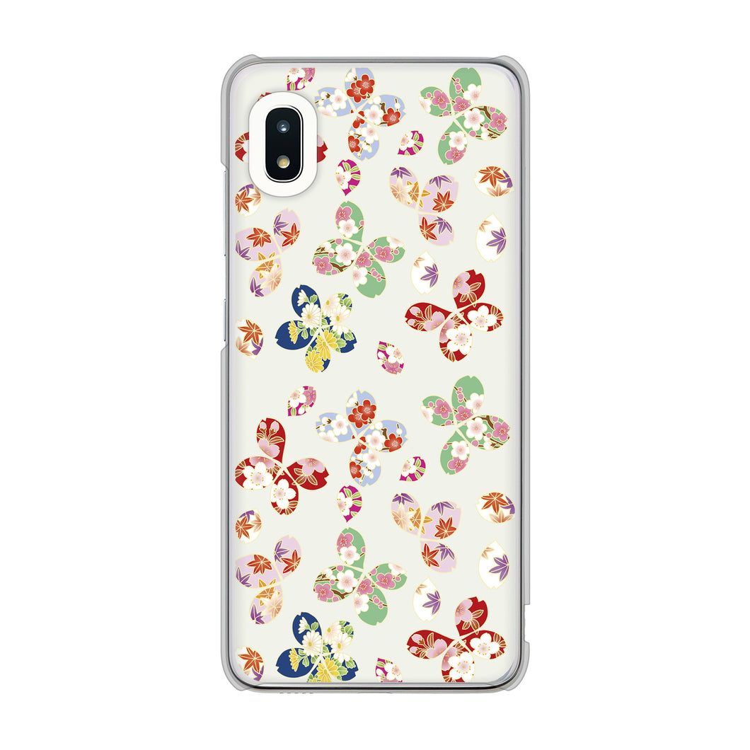 Galaxy A21 SC-42A docomo 高画質仕上げ 背面印刷 ハードケース 和花柄