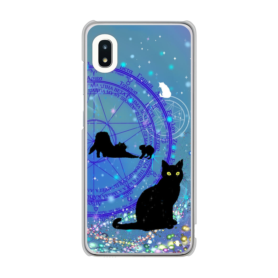 Galaxy A21 SC-42A docomo 高画質仕上げ 背面印刷 ハードケース 魔法陣猫