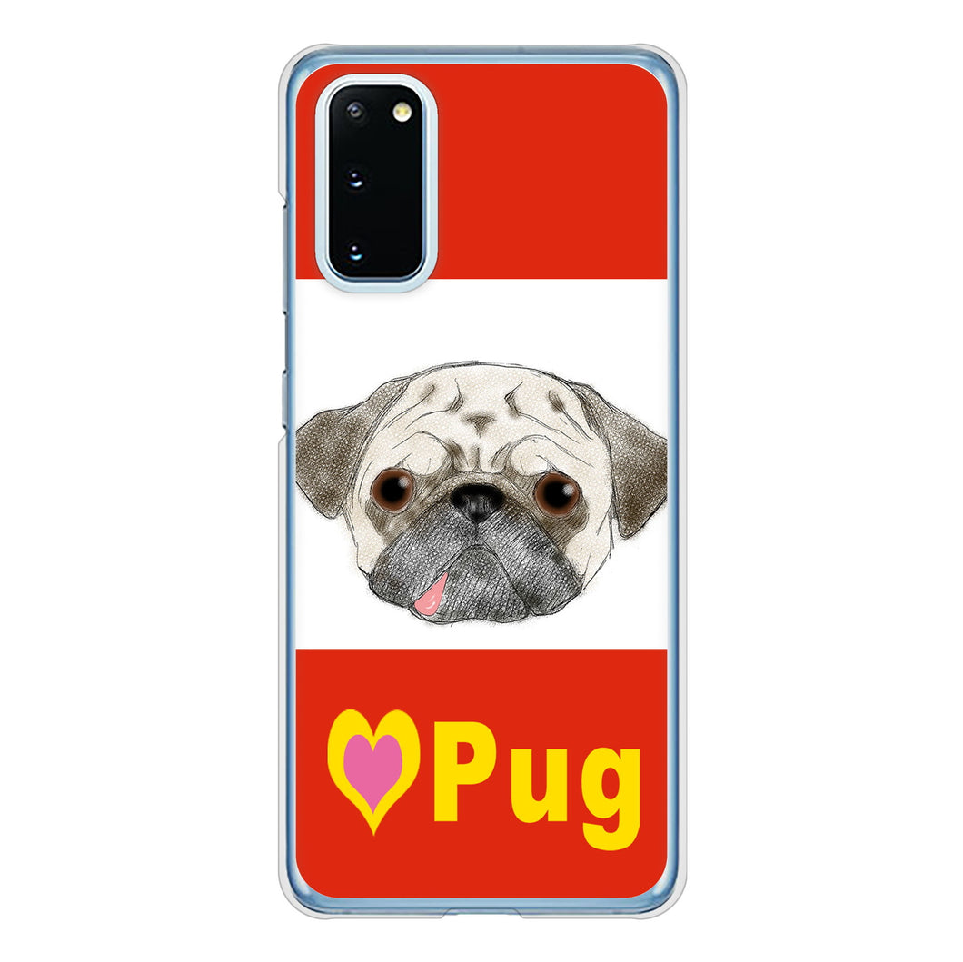 Galaxy S20 5G SC-51A docomo 高画質仕上げ 背面印刷 ハードケース パグ