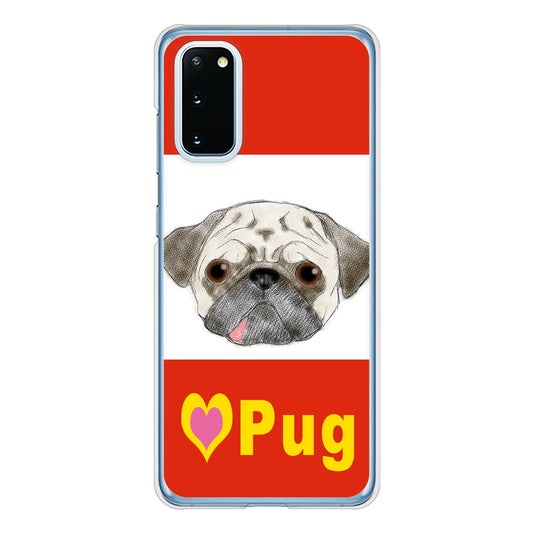 Galaxy S20 5G SC-51A docomo 高画質仕上げ 背面印刷 ハードケース パグ