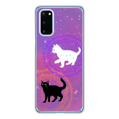 Galaxy S20 5G SC-51A docomo 高画質仕上げ 背面印刷 ハードケース 魔法陣猫