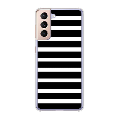 Galaxy S21 5G SC-51B docomo 高画質仕上げ 背面印刷 ハードケース シンプルボーダー