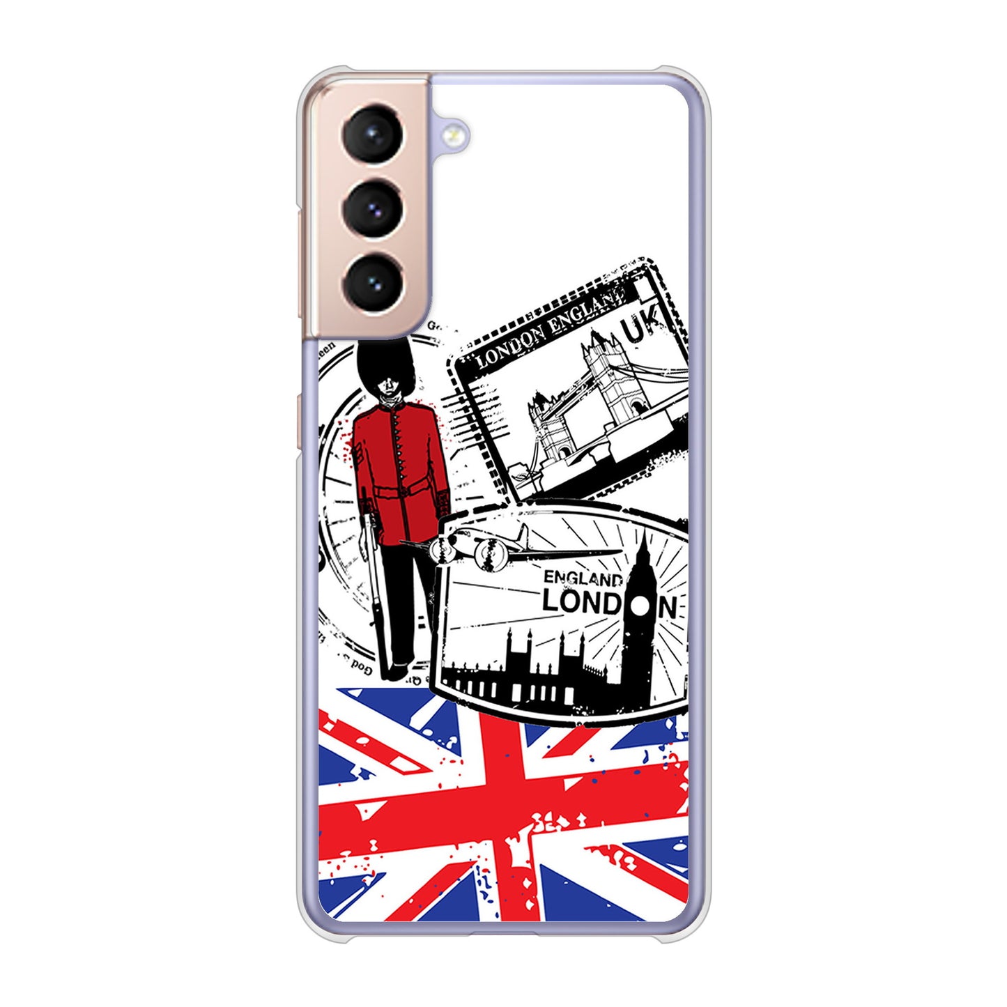 Galaxy S21 5G SC-51B docomo 高画質仕上げ 背面印刷 ハードケース イギリスの風景