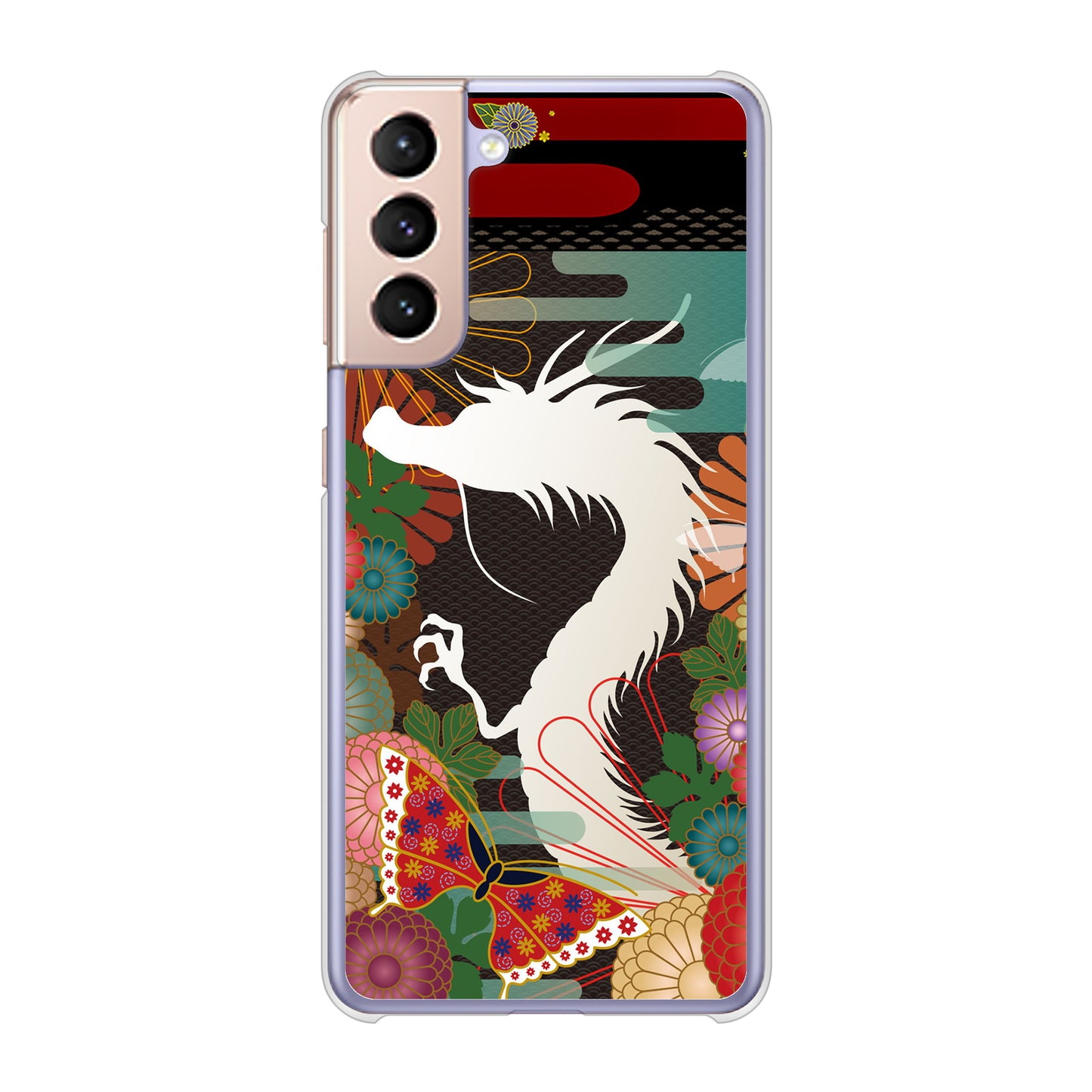 Galaxy S21 5G SC-51B docomo 高画質仕上げ 背面印刷 ハードケース 【635 白龍】