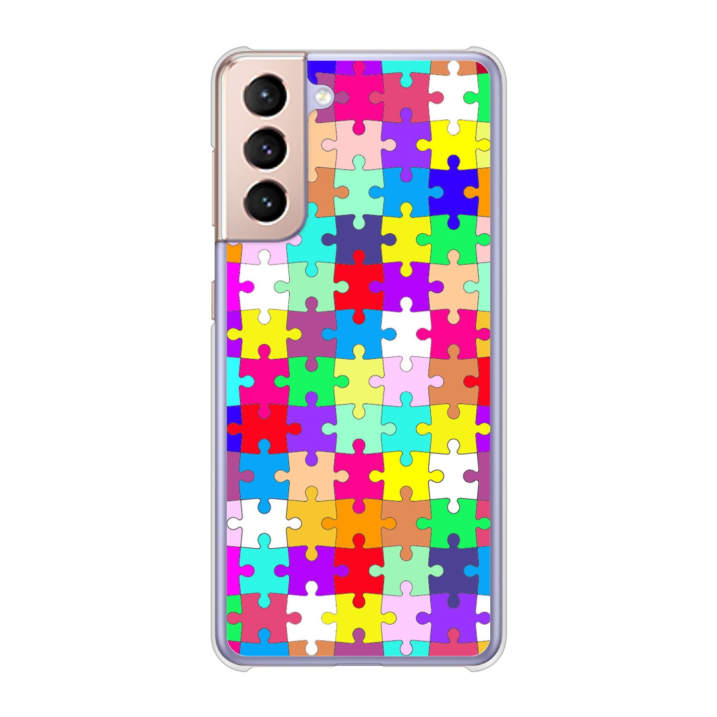 Galaxy S21 5G SC-51B docomo 高画質仕上げ 背面印刷 ハードケース 【727 カラフルパズル】