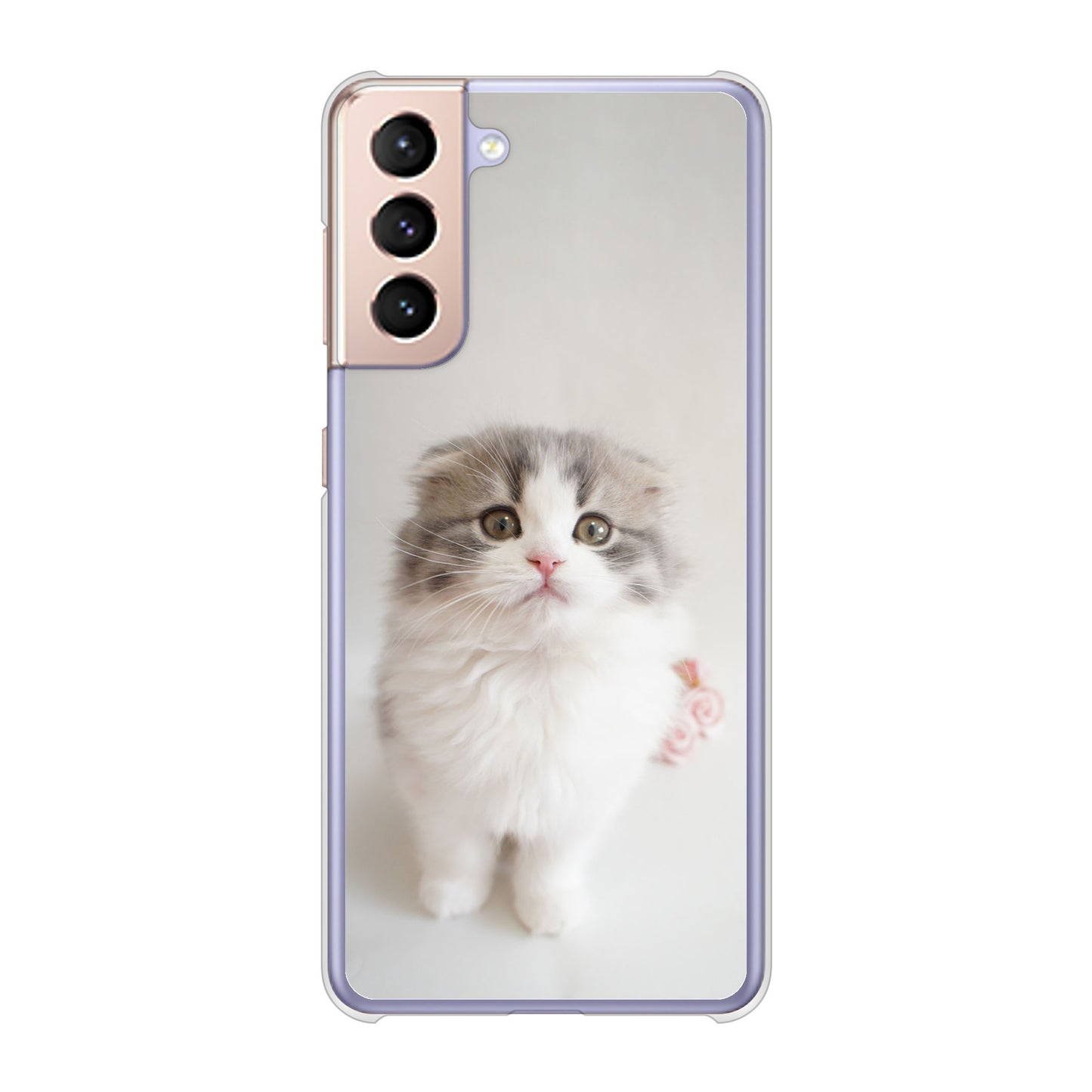 Galaxy S21 5G SC-51B docomo 高画質仕上げ 背面印刷 ハードケース 【VA803 まっていますネコ】