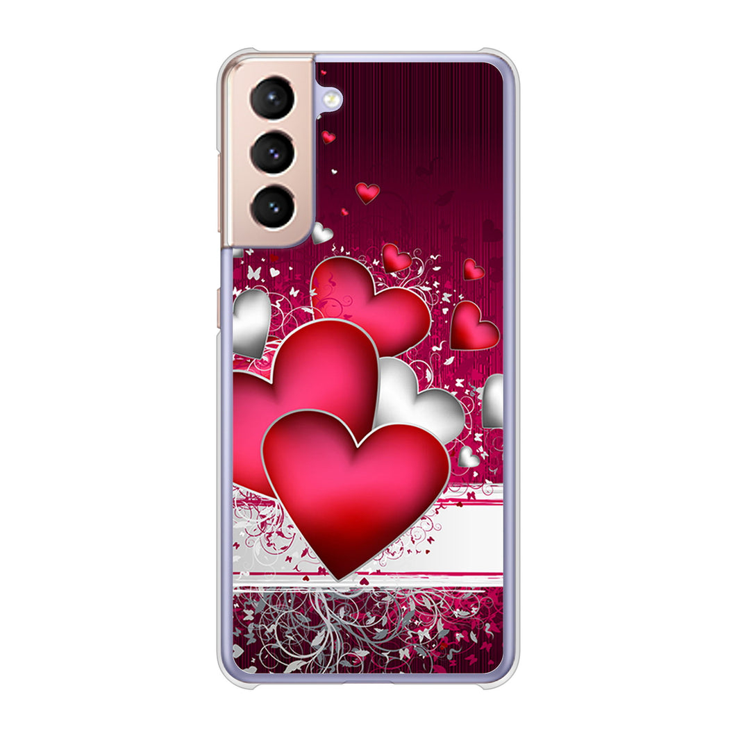 Galaxy S21 5G SC-51B docomo 高画質仕上げ 背面印刷 ハードケース 【VA835 ハートの息吹】