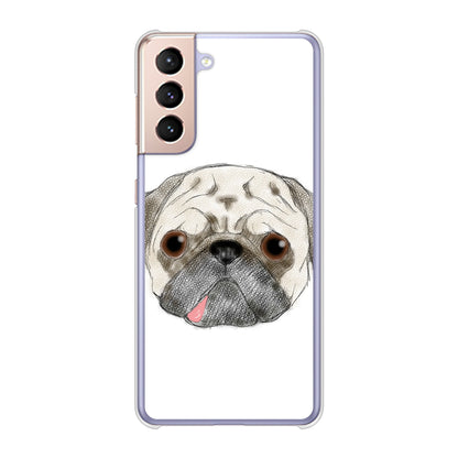 Galaxy S21 5G SC-51B docomo 高画質仕上げ 背面印刷 ハードケース パグ