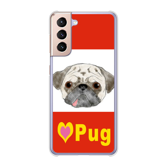 Galaxy S21 5G SC-51B docomo 高画質仕上げ 背面印刷 ハードケース パグ