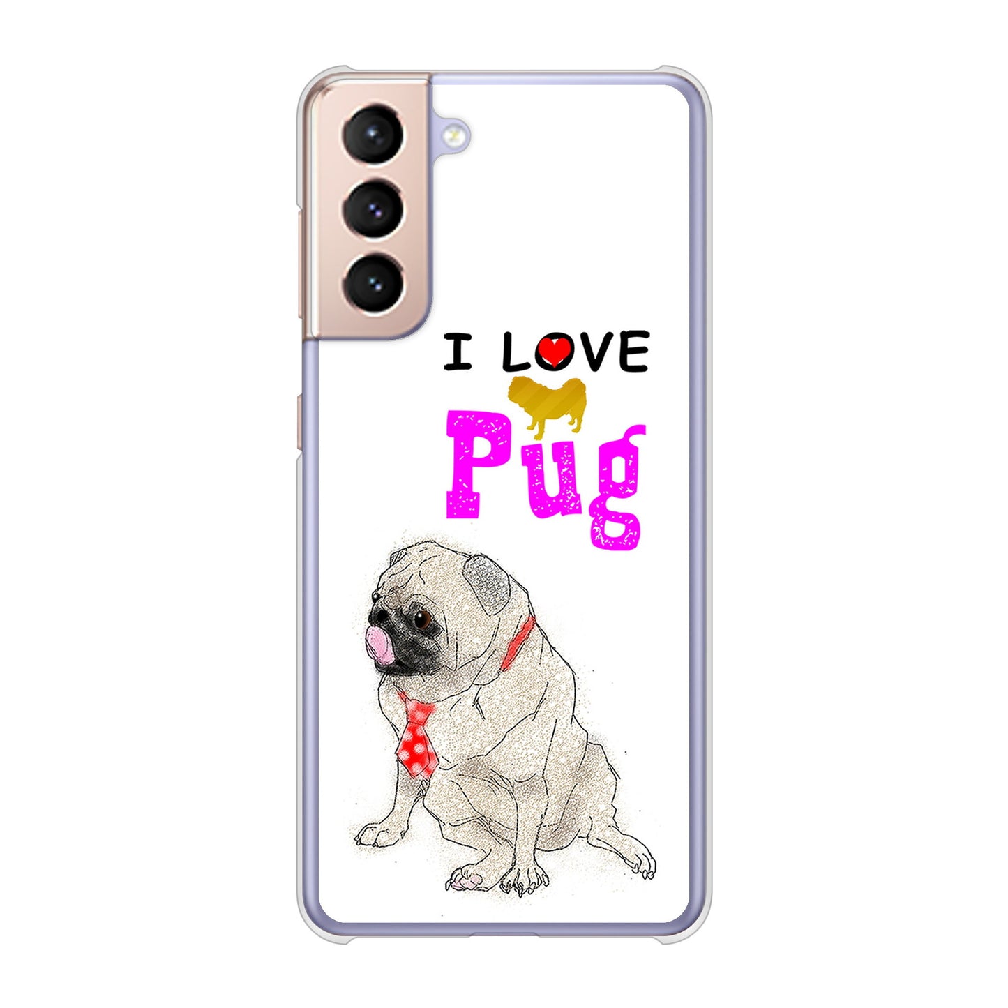 Galaxy S21 5G SC-51B docomo 高画質仕上げ 背面印刷 ハードケース パグ