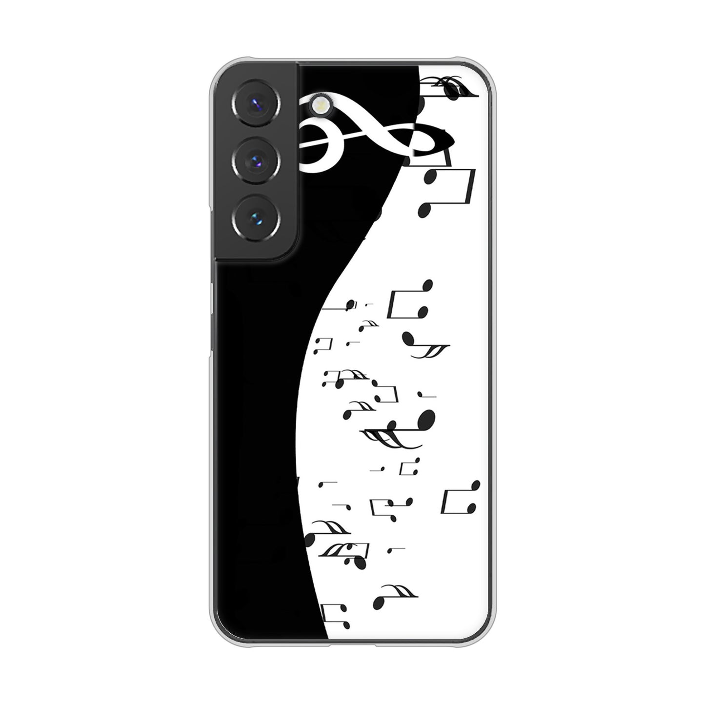 Galaxy S22 SC-51C docomo 高画質仕上げ 背面印刷 ハードケース 音符