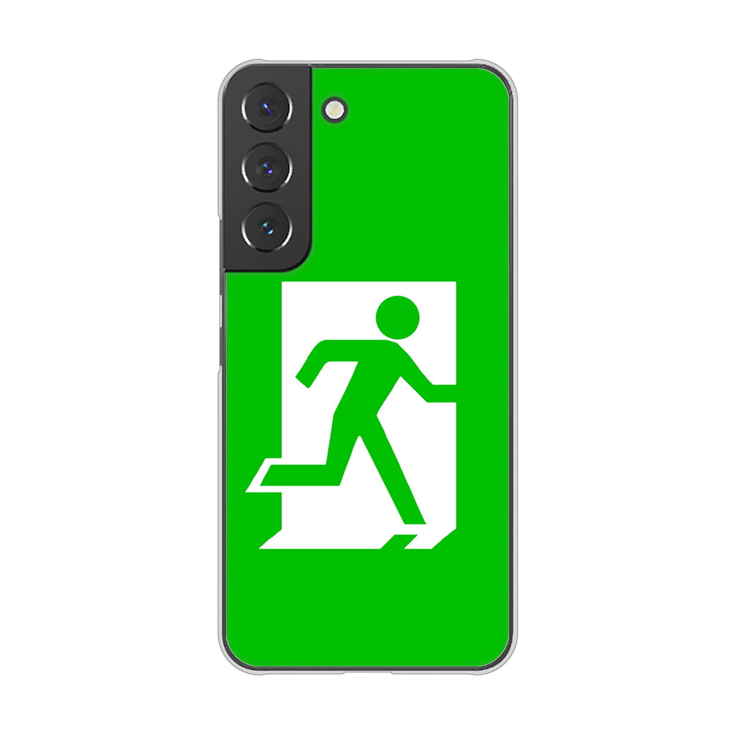 Galaxy S22 SC-51C docomo 高画質仕上げ 背面印刷 ハードケース 【163 非常口】