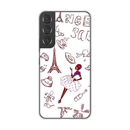 Galaxy S22 SC-51C docomo 高画質仕上げ 背面印刷 ハードケース LOVE フランス