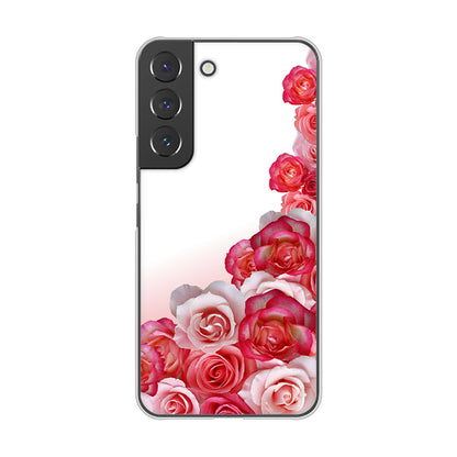 Galaxy S22 SC-51C docomo 高画質仕上げ 背面印刷 ハードケース ロマンチックなバラ