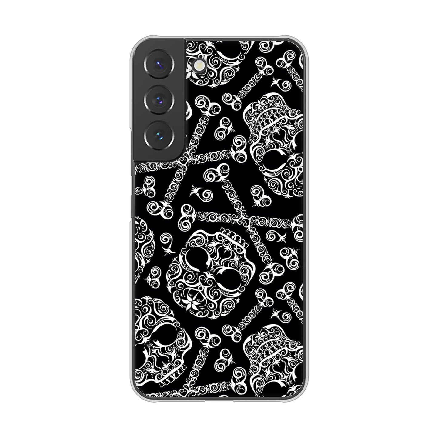 Galaxy S22 SC-51C docomo 高画質仕上げ 背面印刷 ハードケース 【363 ドクロの刺青】