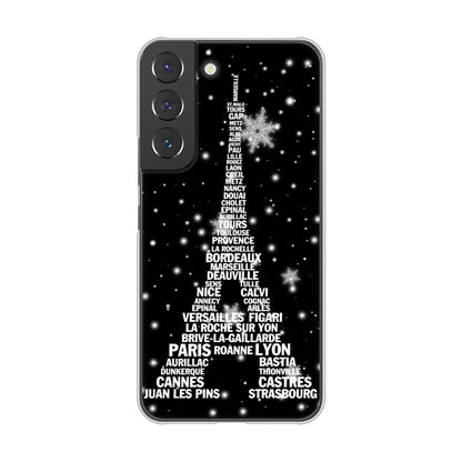 Galaxy S22 SC-51C docomo 高画質仕上げ 背面印刷 ハードケース エッフェル塔