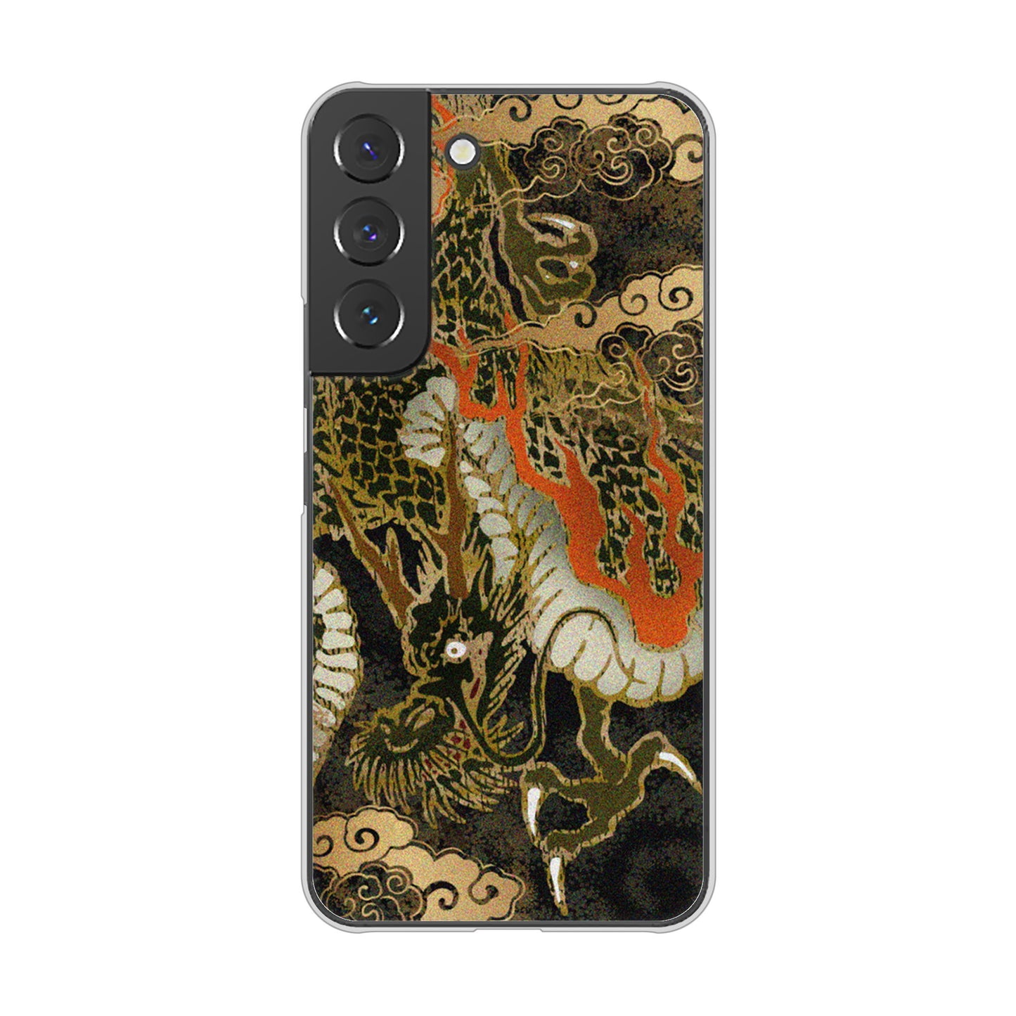 Galaxy S22 SC-51C docomo 高画質仕上げ 背面印刷 ハードケース 【558 いかずちを纏う龍】