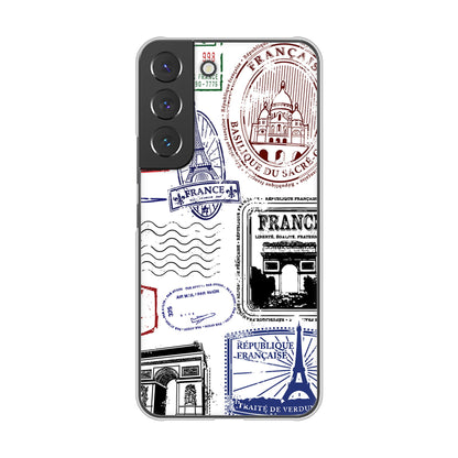 Galaxy S22 SC-51C docomo 高画質仕上げ 背面印刷 ハードケース LOVE フランス