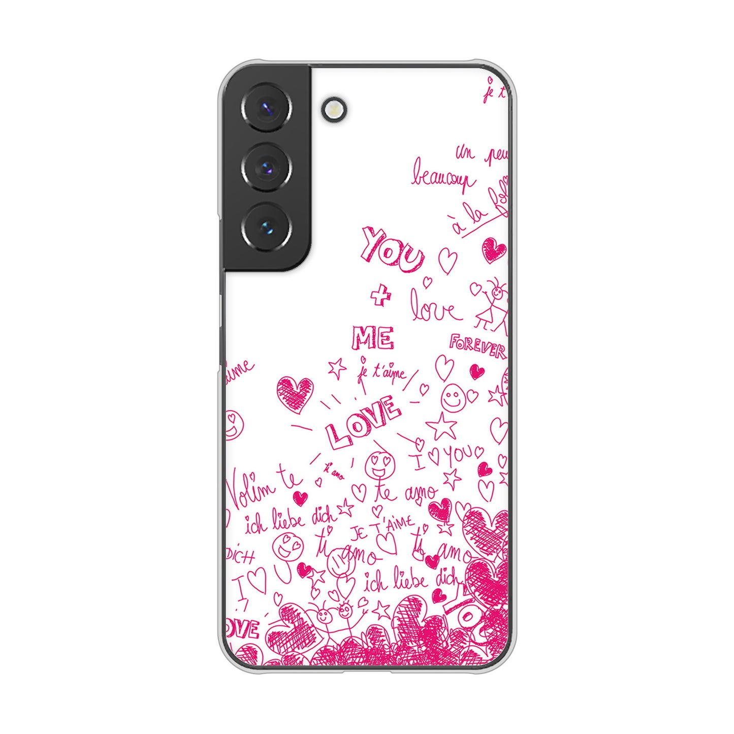 Galaxy S22 SC-51C docomo 高画質仕上げ 背面印刷 ハードケース プリティハート