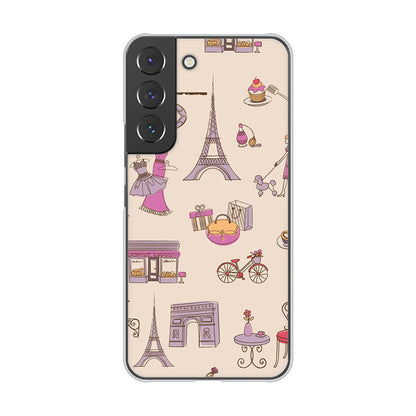 Galaxy S22 SC-51C docomo 高画質仕上げ 背面印刷 ハードケース LOVE フランス
