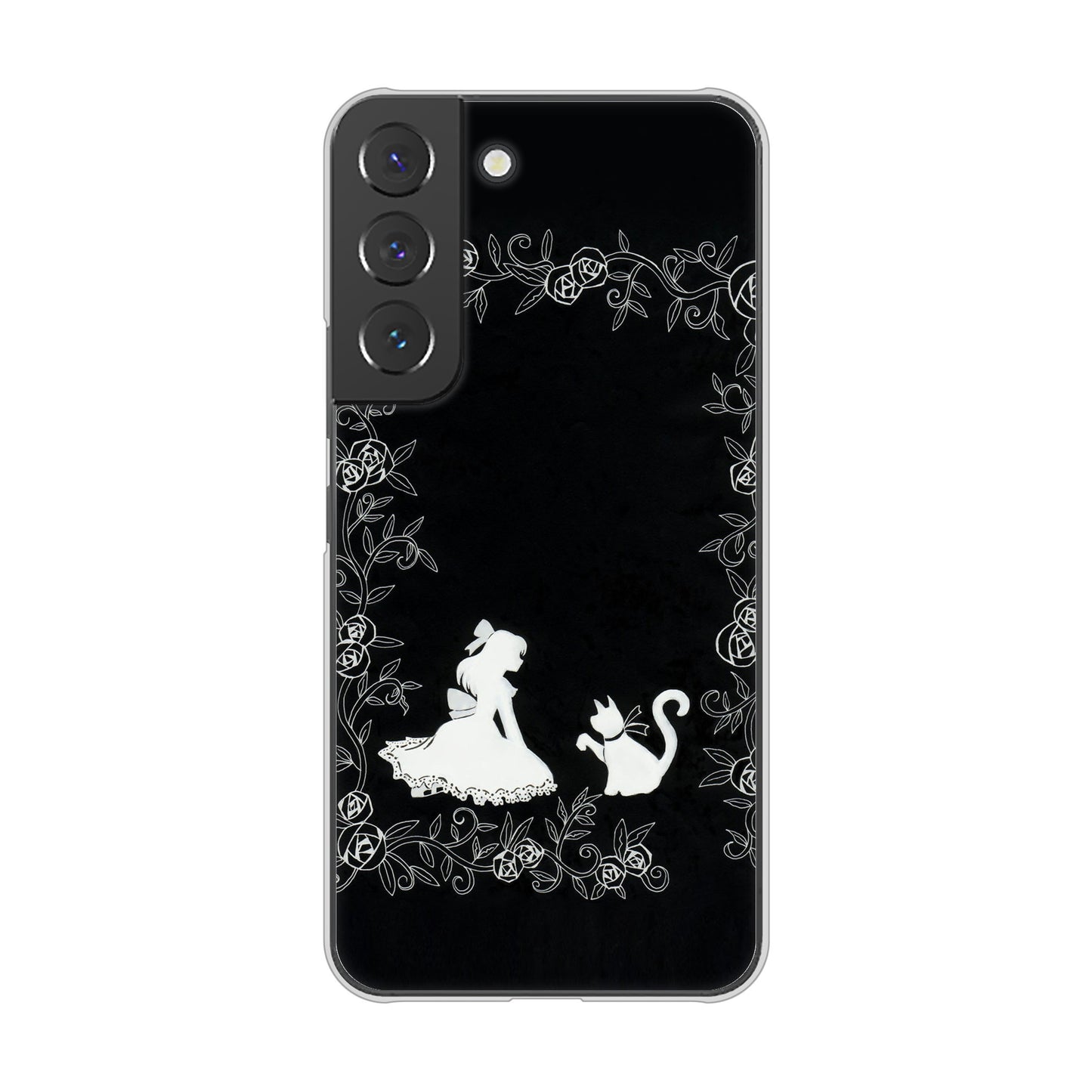 Galaxy S22 SC-51C docomo 高画質仕上げ 背面印刷 ハードケース お姫様とネコ