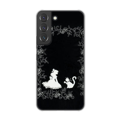 Galaxy S22 SC-51C docomo 高画質仕上げ 背面印刷 ハードケース お姫様とネコ