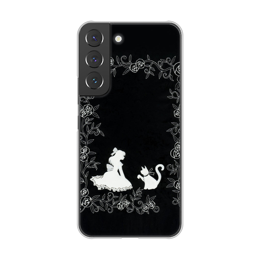 Galaxy S22 SC-51C docomo 高画質仕上げ 背面印刷 ハードケース お姫様とネコ
