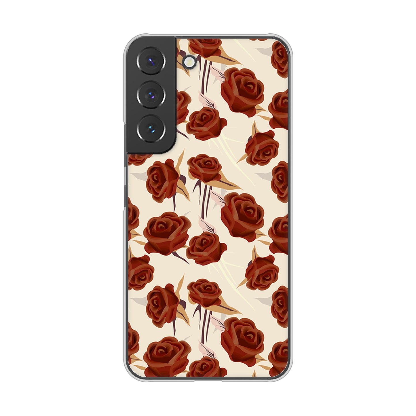 Galaxy S22 SC-51C docomo 高画質仕上げ 背面印刷 ハードケース 【1157 クラシックローズ】