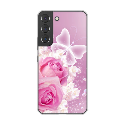 Galaxy S22 SC-51C docomo 高画質仕上げ 背面印刷 ハードケース ロマンチックなバラ