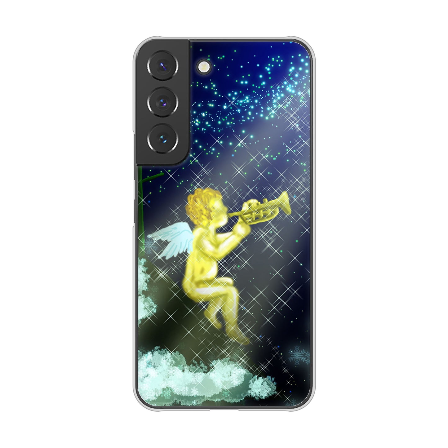 Galaxy S22 SC-51C docomo 高画質仕上げ 背面印刷 ハードケース 【1248 天使の演奏】