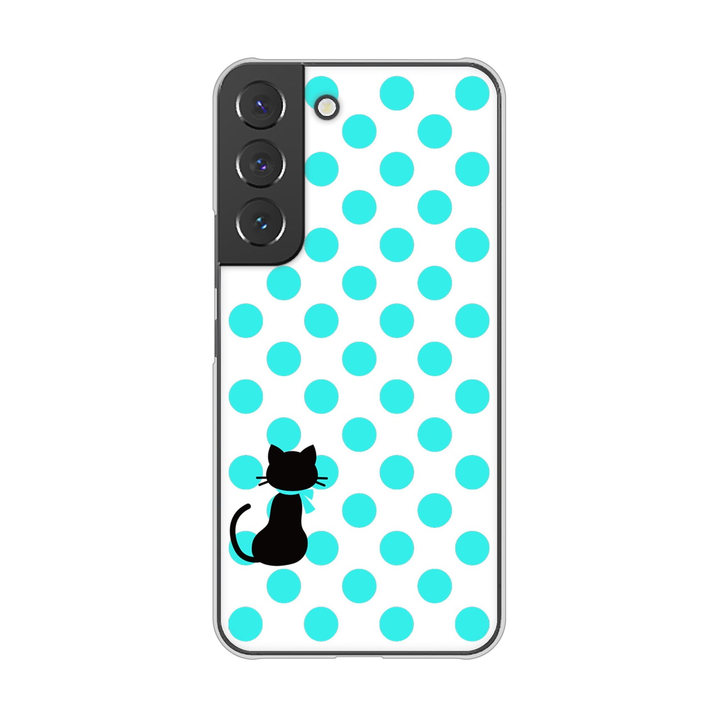 Galaxy S22 SC-51C docomo 高画質仕上げ 背面印刷 ハードケース ネコとシンプルミルキー