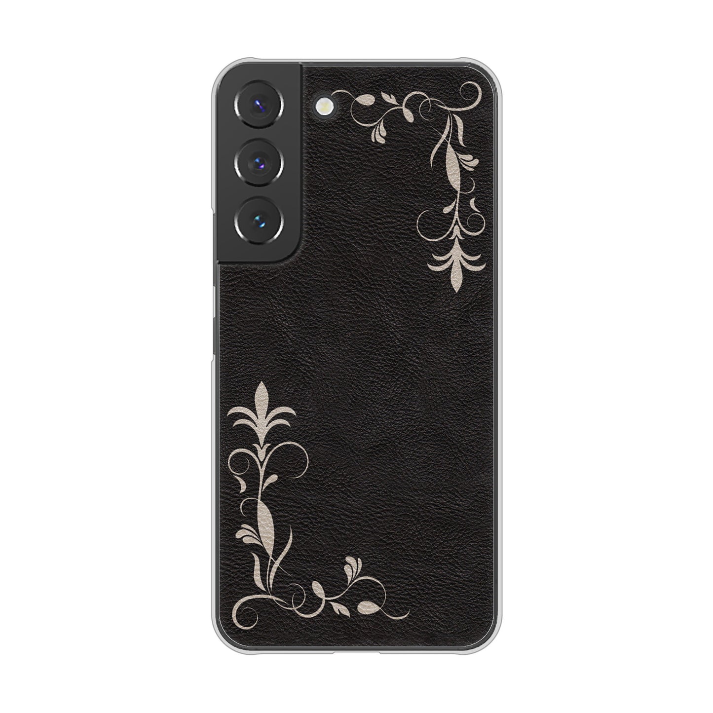 Galaxy S22 SC-51C docomo 高画質仕上げ 背面印刷 ハードケース 【EK825 レザー風グラスフレーム】