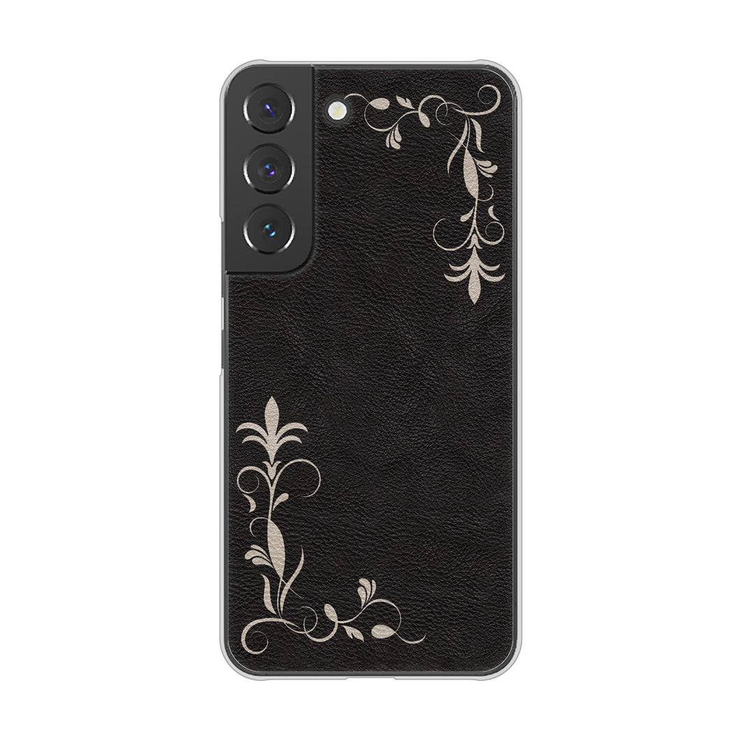 Galaxy S22 SC-51C docomo 高画質仕上げ 背面印刷 ハードケース 【EK825 レザー風グラスフレーム】