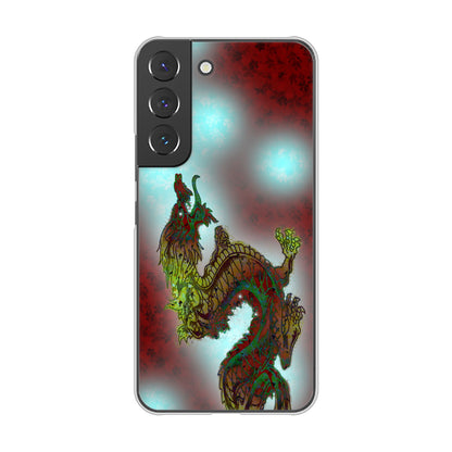 Galaxy S22 SC-51C docomo 高画質仕上げ 背面印刷 ハードケース 赤竜