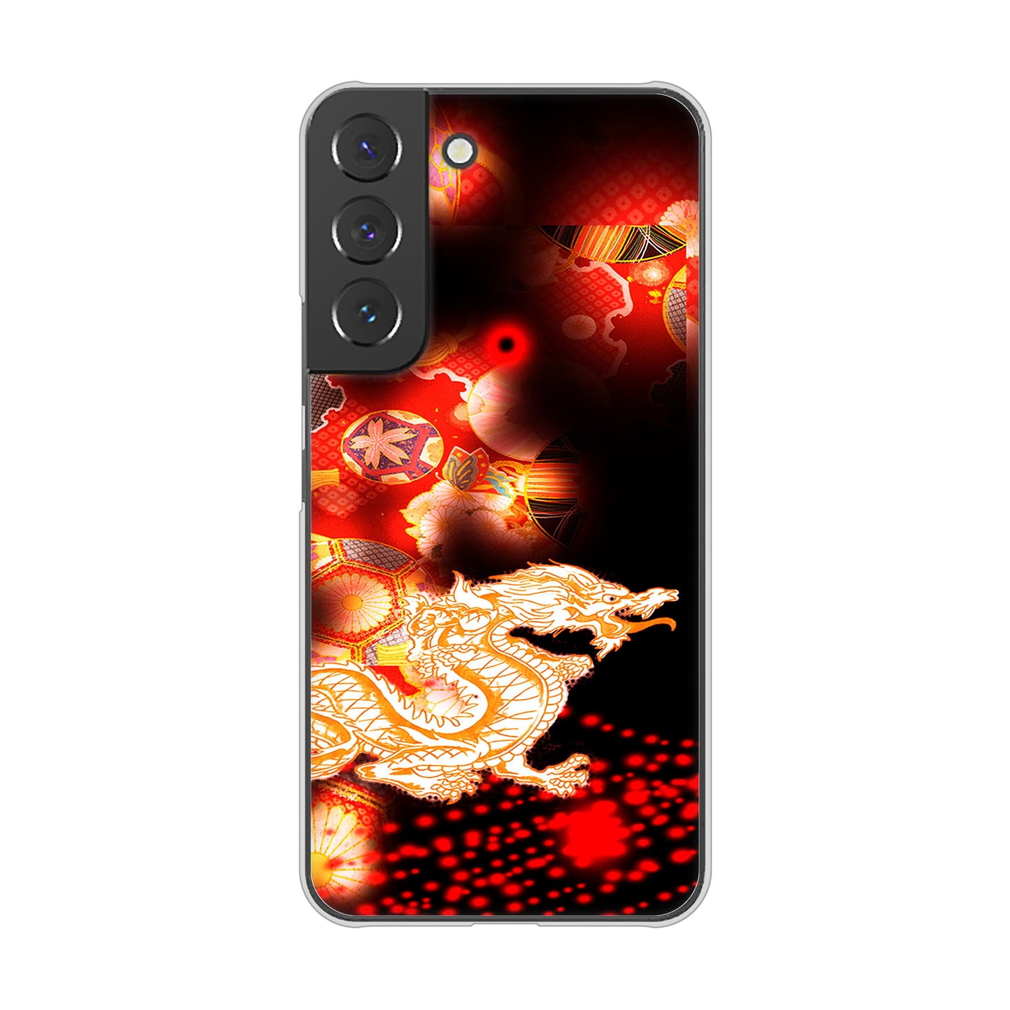 Galaxy S22 SC-51C docomo 高画質仕上げ 背面印刷 ハードケース 赤竜