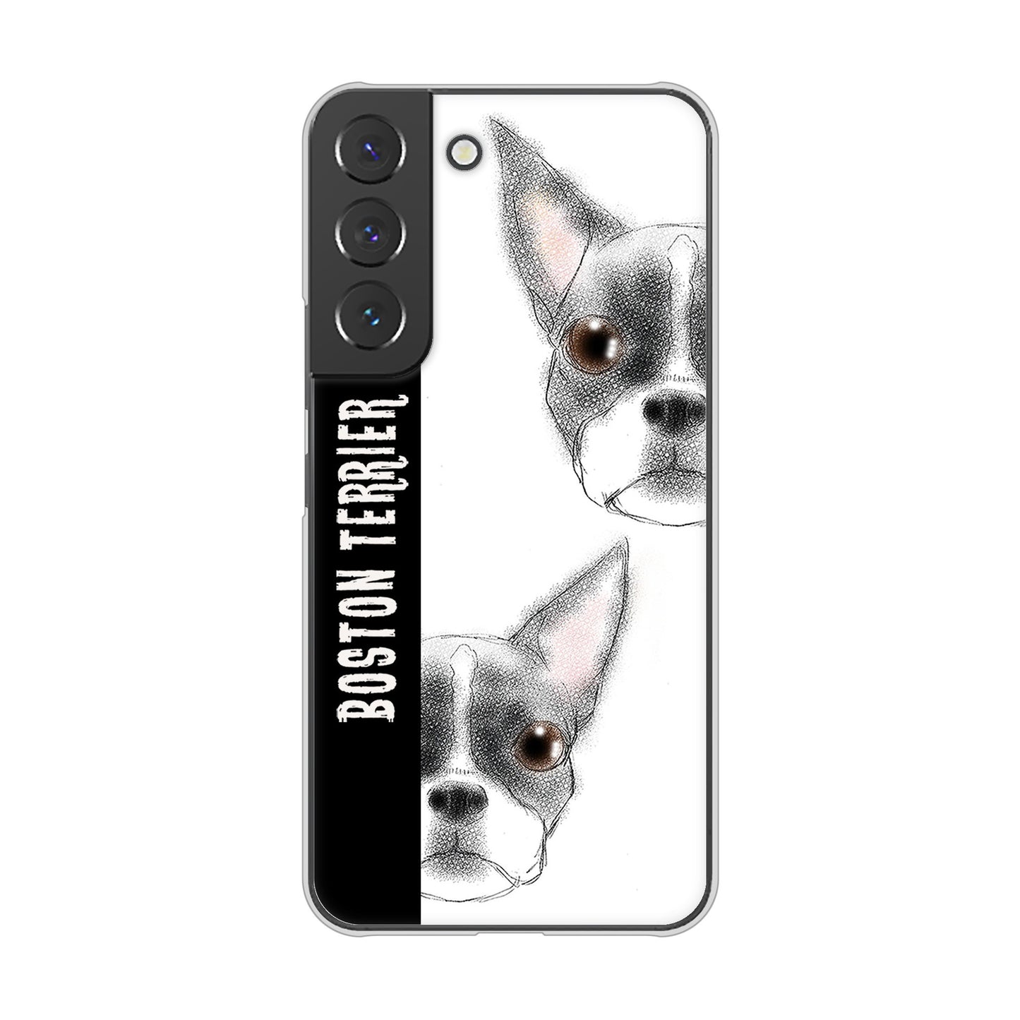 Galaxy S22 SC-51C docomo 高画質仕上げ 背面印刷 ハードケース ボストンテリア