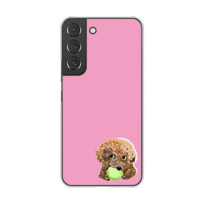 Galaxy S22 SC-51C docomo 高画質仕上げ 背面印刷 ハードケース トイプードル＆ボール