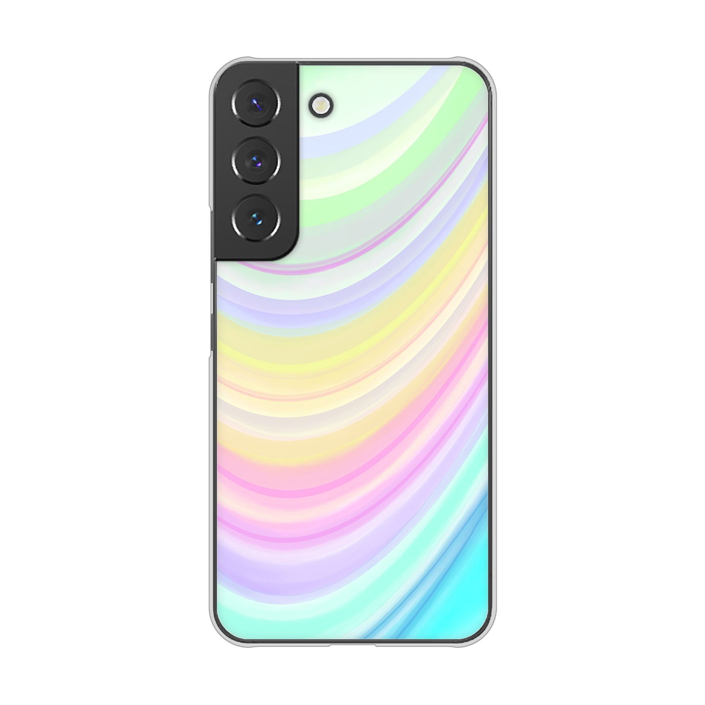 Galaxy S22 SC-51C docomo 高画質仕上げ 背面印刷 ハードケース レインボー