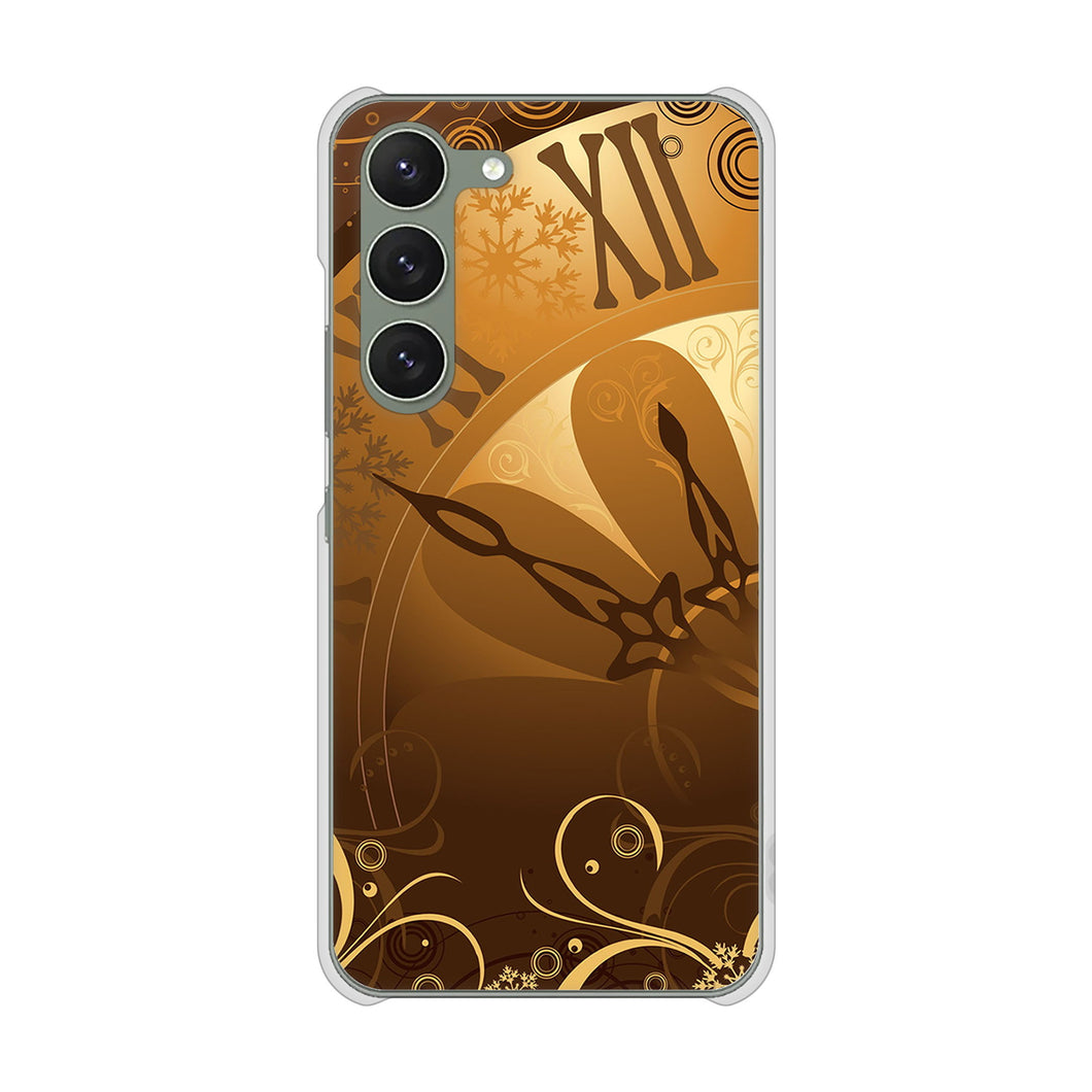 Galaxy S23 SC-51D docomo 高画質仕上げ 背面印刷 ハードケース 【185 時を刻む針】