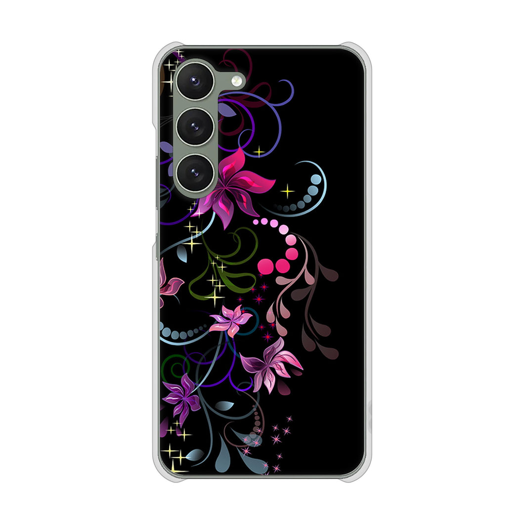 Galaxy S23 SC-51D docomo 高画質仕上げ 背面印刷 ハードケース 【263 闇に浮かぶ華】