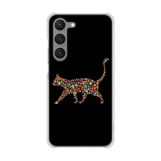 Galaxy S23 SC-51D docomo 高画質仕上げ 背面印刷 ハードケース 【406 カラフルキャット】