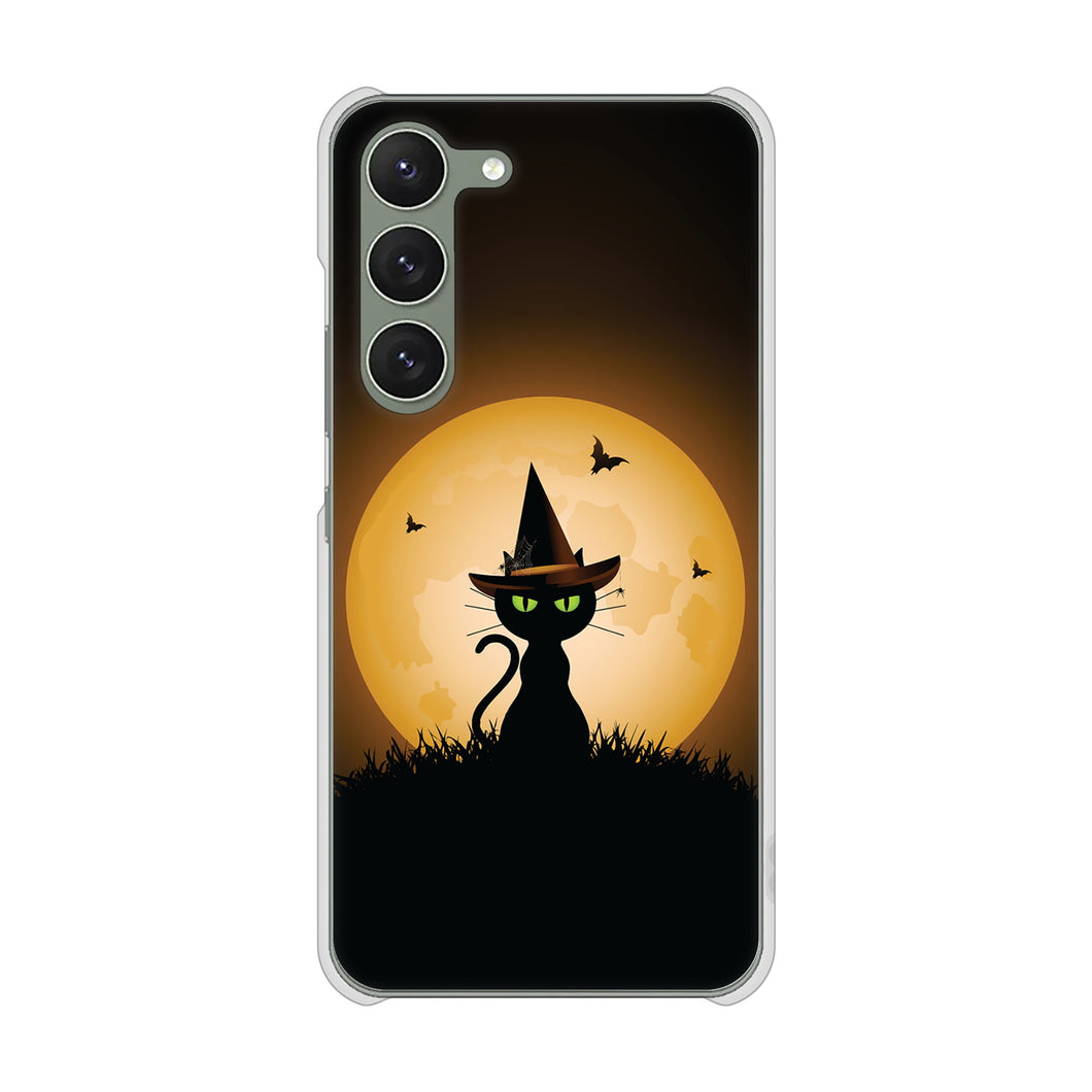 Galaxy S23 SC-51D docomo 高画質仕上げ 背面印刷 ハードケース 夜とネコ