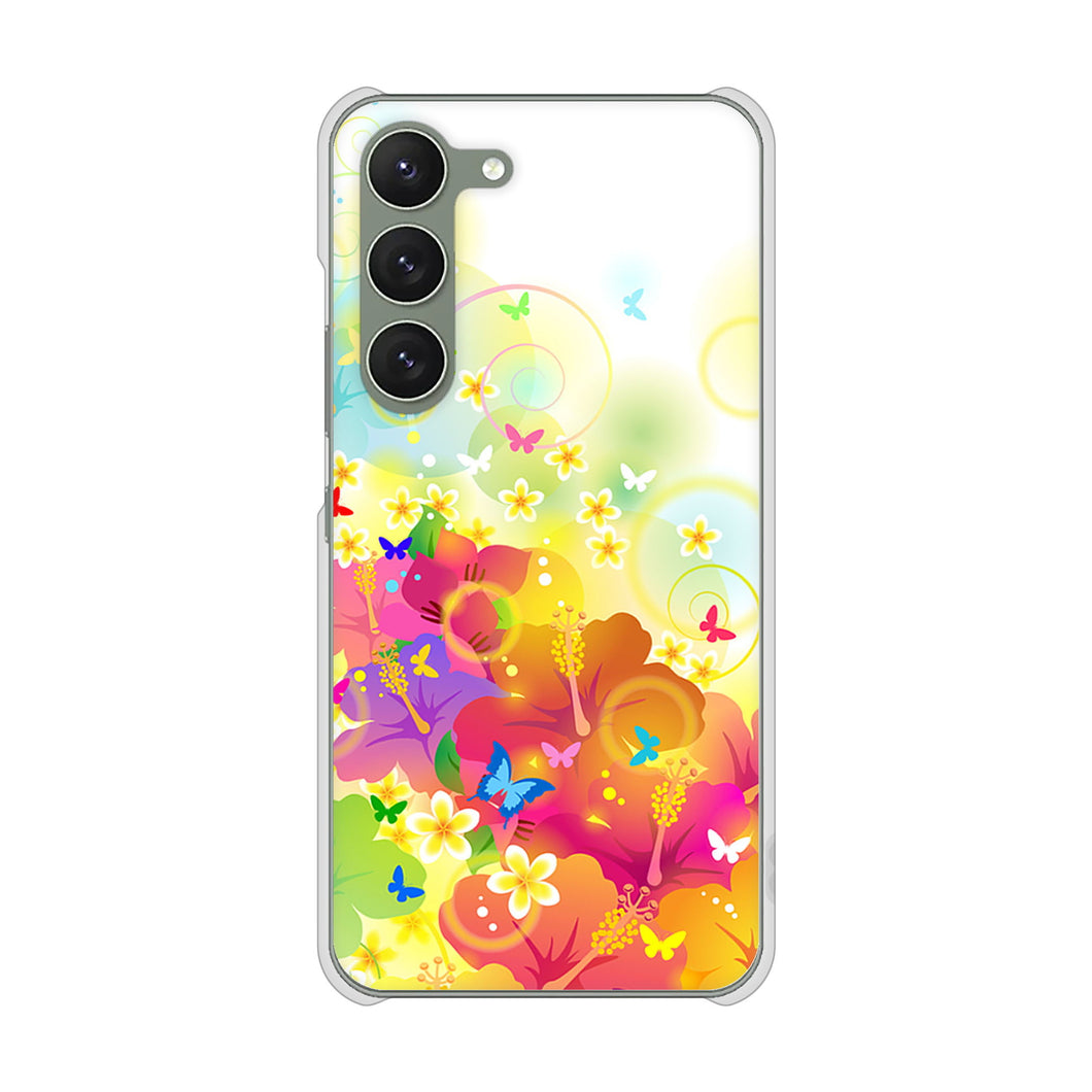 Galaxy S23 SC-51D docomo 高画質仕上げ 背面印刷 ハードケース バタフライ