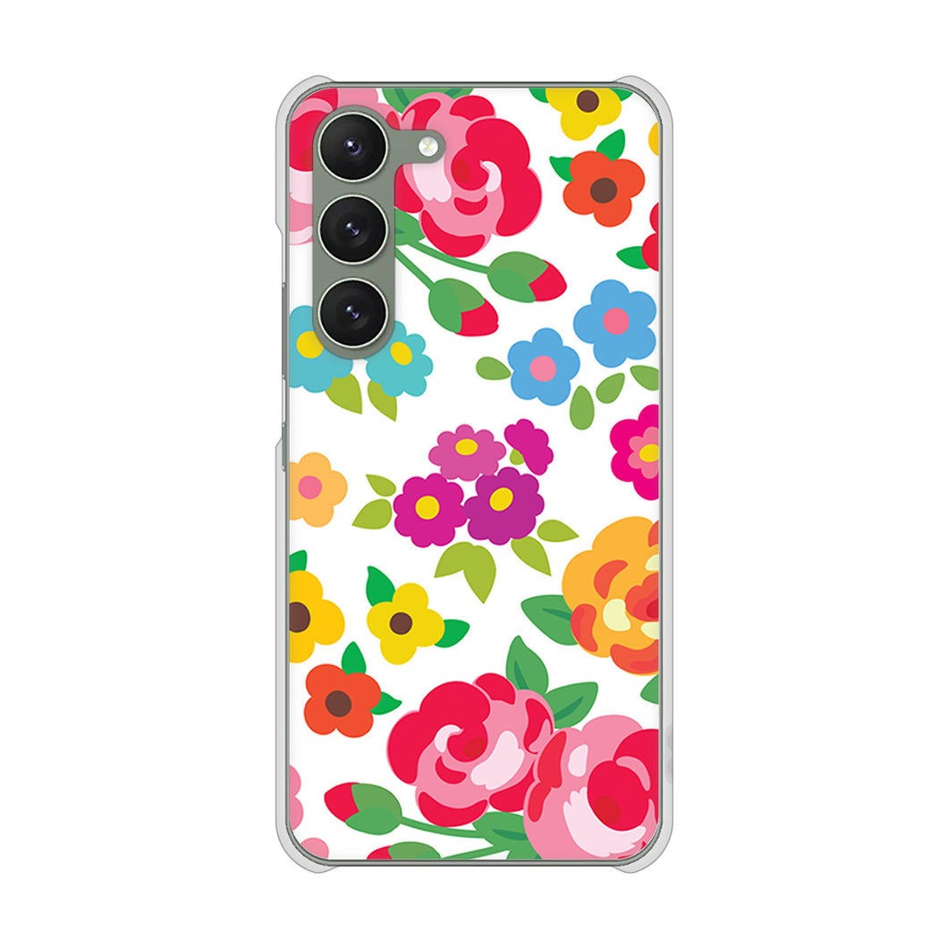 Galaxy S23 SC-51D docomo 高画質仕上げ 背面印刷 ハードケース 【776 5月のフラワーガーデン】