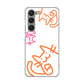 Galaxy S23 SC-51D docomo 高画質仕上げ 背面印刷 ハードケース 【1098 手まねきする3匹のネコ】