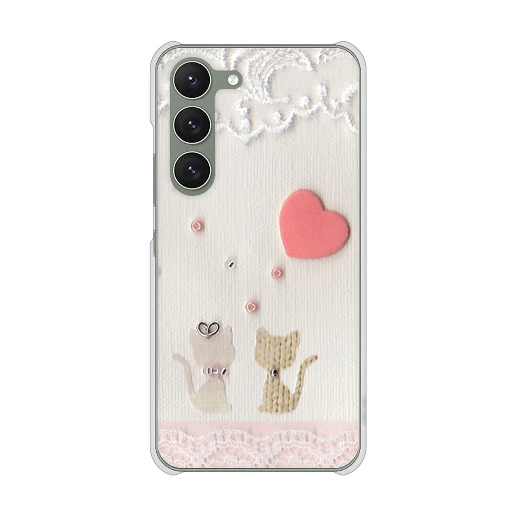 Galaxy S23 SC-51D docomo 高画質仕上げ 背面印刷 ハードケース クラフト写真ネコ