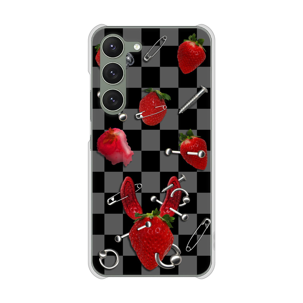 Galaxy S23 SC-51D docomo 高画質仕上げ 背面印刷 ハードケース むかいあぐる 苺パンク