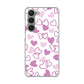 Galaxy S23 SC-51D docomo 高画質仕上げ 背面印刷 ハードケース ハートがいっぱい